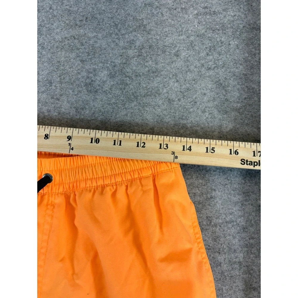 Vintage Quiksilver Board Shorts Mens Small Orange Pull On Swim Trunks Y2K Summer